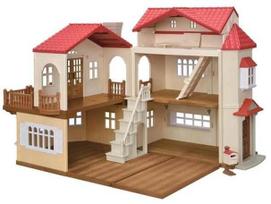 Prekė su pažeista pakuote. Lėlių namas Sylvanian Families Namas su raudonu stogu 5708, įvairių spalvų