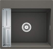 Virtuvinė plautuvė Deante Magnetic, granitas, 56 cm x 52 cm x 22 cm, antracito sp.