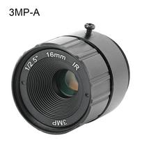 CCTV Fiksuoto židinio objektyvas 16mm 3MP CS tvirtinimas Didelės raiškos kamerai