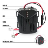 12V Automobilio Rat Rodent LED Ultragarsinis Atbaidytuvas Variklio skyriaus Kenkėjų Pelės Kontrolė black