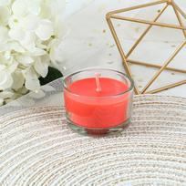 Maža apvali stiklinė žvakidė Žvakidė Pašalina Skonį Valentino Dienos Išraiška Romantiška Žvakių Šviesos Vakarienė Aromatinė Žvakė glass red (in multiples of 6)