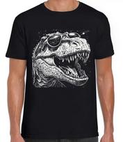 Dinozauras Nyksantis T Rex Asteroidai Juros Periodas Keista Dovana Juodi Marškinėliai 402 2XL