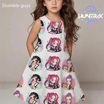 Kpop Demon Hunters Dress Summer Dress Girls Kids Fashion Cute Comfortable Casual Sleeveless Dress 110