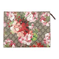 Gucci GG Blooms Logotipo Drobės ir Odos Sankabos Rankinė Didelė Moteriška Sankaba Ebono Rožinė 430268-KU2IN-8693 Basic Set (Bag+Dust Bag)