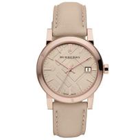 Burberry BU9109 Rose Gold Tone Beige Check Dial Women's Watch 34mm