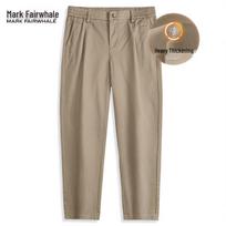 MARK FAIRWHALE Men's Thickened Straight-Leg Casual Pants 3XL