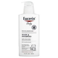 Eucerin, Baby, Prausiklis ir šampūnas, Be kvapiklių, 13,5 fl oz (400 ml)