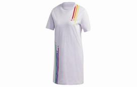 Adidas Originals Suknelė trumpomis rankovėmis Moteriška Šviesiai violetinė GJ6588 34 white