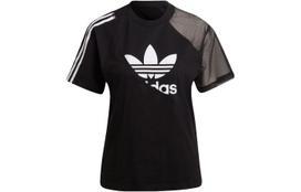 Adidas Originals laisvų pečių rankovių marškinėliai moteriški juodi HC7039 30