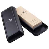 Kai Corporation Seki Magoroku Combination Sharpening Stones for Knives with Storage Made in Black AP0334 #1000 & #4000, Case, Japan, juoda