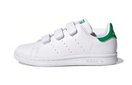Adidas Stan Smith Strap Cloud White Green PS FX7534 30.5