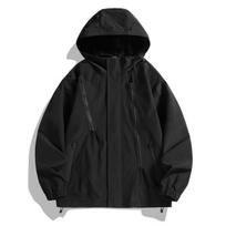 Men's Jacket Autumn Winter Hooded Windbreaker Jacket Softshell Casual Coat Outdoor Hiking Top XL juoda