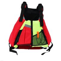 Kompaktiška, kvėpuojanti, trumpo stiliaus gelbėjimosi liemenė irklentėms, baidarėms ir plaukimui - Suaugusiems, vienas dydis One Size 80-180 Jin raudona