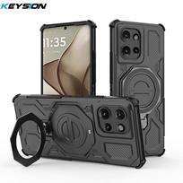 KEYSION Shockproof Magnetic Case for Motorola Edge 50 Pro 5G Upright Live Metal Ring Stand Phone Back Cover for MOTO Edge 50 5G for Edge 50 juoda