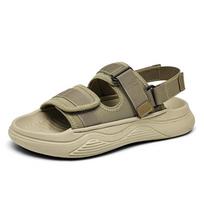 2025 New Summer Non-Slip EVA Sole Velcro Strap Comfortable Men's Sports Sandals Outdoor Beach Lightweight Breathable Quick-Dry 39 chaki