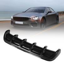 Juodas universalus automobilio galinio buferio spoileris su ryklio peleko formos difuzoriumi Black