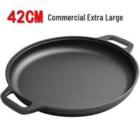 Chaozong 42cm Thickened Cast Iron Flat-Bottom Frying Pan