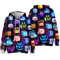 Blox Fruits Hoodies Megztiniai ilgomis rankovėmis Vyrams Moterims Streetwear Megztiniai Madingi Drabužiai XS