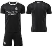 2025-26 Real Madrid juodas treniruočių/vartininko marškinėlis #9Mbappé #7 Vinícius Futbolo marškinėliai 20