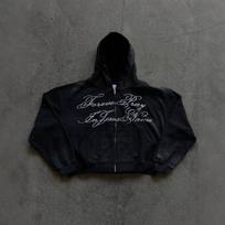 BeatStreet Y2K Gotikinis Unisex Džemperis Laisvalaikio Stilingas Mados Laisvas Kirpimas Raidžių Spaudinys Pagrindinis Kardiganas Džemperis Rock Punk Hip Hop Retro Gatvės Apranga XL mėlyna