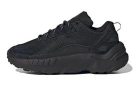 Adidas Originals ZX 22 Comfortable Abrasion Resistant Low top Kids' Running Shoes Black GW3659 35.5