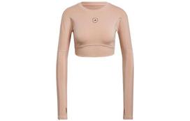 Adidas x Stella Mccartney Crop Top Women's Gray Pearl Powder HD9060 L