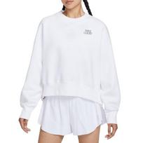 Nike COURT HERITAGE Fleece Lined Sports Pullover Crew Neck Sweatshirt Women's White IO0485-100 L
