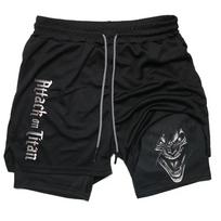 Bėgimas šortai Vyriški šortai Anime Attack on Titan Print Gym šortai Vasaros sportas Kūno treniruotės Bėgimas trumpos kelnės XXXL