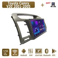 „Android“ automobilio radijas, skirtas „Toyota Camry V30 2001-2005“ daugialypės terpės grotuvo galvos blokas Stereo GPS navigacija BT WIFI 1+16GB 1+16GB pilka