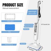 DayPlus Steam Mop & Detachable Steam Cleaner, 1500W Powerful Floor Steamer for Carpet Laminate Hardwood Grout Tile Marble, 400ml 220-240V