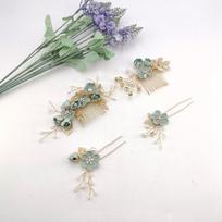 4pcs Pearl Zircon Luxury Hair Alloy Comb Set Sweet Romantic Women Bridal Party Wedding Accessories Jewelry Hairpin Hair Comb Set