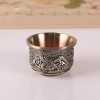High-grade bronze kung fu tea set teacup Chinese wedding banquet wine set dragon and phoenix tea set business gift