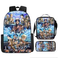 Attack Giant Elementary School Bag Backpack 3-piece Set pencil bag