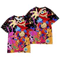 Juokingi The Amazing Digital Circus Marškinėliai Šaunūs Vyriški Marškinėliai Apvalia Kaklo Iškirpte Laisvalaikio Unisex Gatvės Drabužiai Anime Mados T-shirt XS