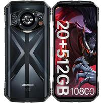 DOOGEE S118 Mobilieji telefonai Android 14, 20GB RAM + 512GB ROM Išmanusis telefonas Helio G99, 10800 mAh(33W greitas įkrovimas) , 6,58” FHD+ 120Hz, 50MP+12MP Naktinis matymas sidabras