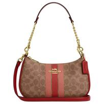 Coach Teri petinė rankinė su Signature drobės raštu ir juostele CAL81-IMTAM Basic Set (Bag+Dust Bag)