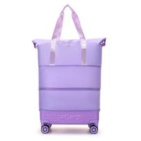Xin Jingzhou Large Capacity Lightweight Travel Trolley Bag violetinė
