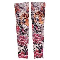 Tattoo Sleeves Seamless Dragon Printed Sun Protection Cover Up Arm Sleeve for Cycling Summer