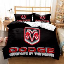 Madingas „D-Dodge-Ram-Car“ visų sezonų antklodės užvalkalas, patalynės komplektas, minkštas antklodės užvalkalas ir pagalvių užvalkalai, viengulė_dvigulė_divgulė_karalienė EU single(135x200cm) black