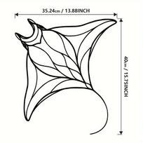 Manta Ray Metal Wall Art Unique Stingray Fish Decor Luxury Home Office Hanging Ornament Perfect Housewarming Gift 13.88x15.75