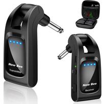 New Bee Guitar Wireless Guitar Wireless 6 6 Hours Continuous Direct Black WJ21 Transmitter/Receiver, Bass/Electric Cable, 6.35mm Plug, 2.4GHz, juoda