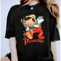 Disney Pinokis ir Džiminis svirplys Unisex Suaugusiųjų džemperis 100% medvilnės marškinėliai Vyriški marškinėliai Viršus Vaikų marškinėliai M
