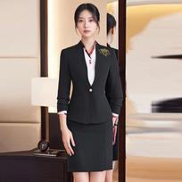 Women's Professional Hotel & Catering Suit Set XL juodo kostiumo spalva