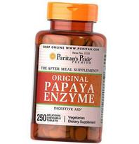 Virškinimo fermentai, Papajos fermentai, Papaya Enzyme, Puritan's Pride 250 tab. (69367006) 250tab
