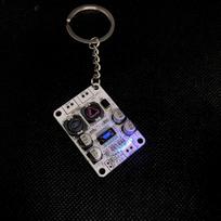 Cyberpunk Big Bang Mechanical Keychain Pendant raudona