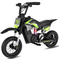 Elektrinis vaikiškas motociklas - RCB - R9X PRO - 350W variklis - 36V/5.2Ah baterija - Veikimo nuotolis 16 km žalia
