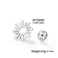 Sun Moon Star Lapel Pins Women's Brooch Stainless Steel Suit Badges on Backpack Trendy Jewelry Wholesale Accessories 2026