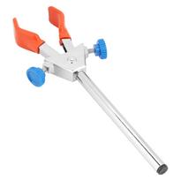 Laboratorinis instrumentas Dvigubas reguliatorius Cheminės kolbos spaustukas Plastikai ir cinko lydiniai Retorta Mėgintuvas white