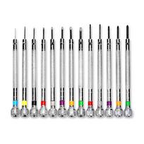 13 Pcs Watch Screwdriver Set Micro- Precision Jewelry Screwdriver 0.6-2.0mm Carbon Steel for Watch Repair Jewelry Work 1