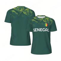 Madingi Senegalo Vėliavos Grafikos Futbolo Marškinėliai Vyrams Tendencija 3D Nacionalinio Herbo Spausdinti Sportiniai Marškinėliai Laisvi Kvėpuojantys Marškinėliai XXS